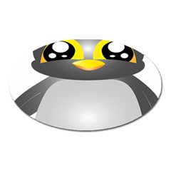 Cute Penguin Animal Oval Magnet by Nexatart