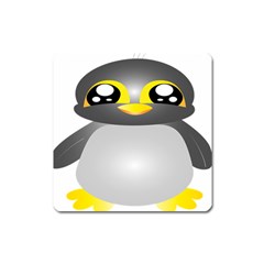 Cute Penguin Animal Square Magnet by Nexatart