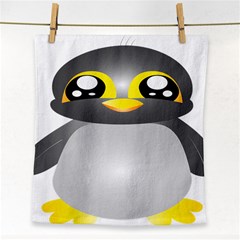 Cute Penguin Animal Face Towel by Nexatart