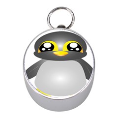 Cute Penguin Animal Mini Silver Compasses