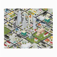 Simple Map Of The City Small Glasses Cloth by Nexatart