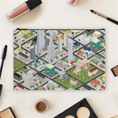 Simple Map Of The City Cosmetic Bag (large)  by Nexatart