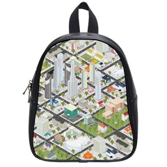 Simple Map Of The City School Bag (small) by Nexatart