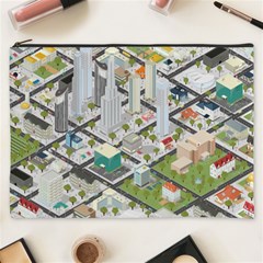 Simple Map Of The City Cosmetic Bag (xxxl)  by Nexatart