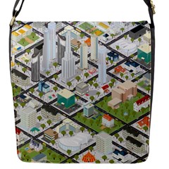 Simple Map Of The City Flap Messenger Bag (s) by Nexatart