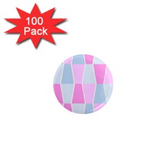 Geometric Pattern Design Pastels 1  Mini Magnets (100 Pack)  by Nexatart