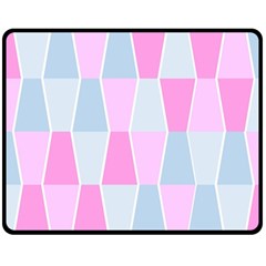 Geometric Pattern Design Pastels Double Sided Fleece Blanket (medium)  by Nexatart