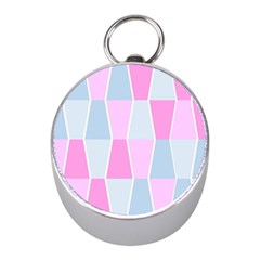 Geometric Pattern Design Pastels Mini Silver Compasses by Nexatart