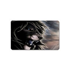 Angry Lion Digital Art Hd Magnet (name Card) by Nexatart