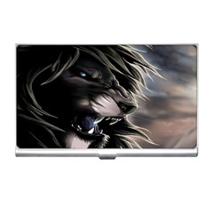 Angry Lion Digital Art Hd Business Card Holders by Nexatart