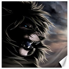 Angry Lion Digital Art Hd Canvas 12  X 12   by Nexatart