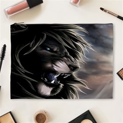 Angry Lion Digital Art Hd Cosmetic Bag (xl) by Nexatart