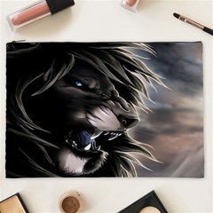 Angry Lion Digital Art Hd Cosmetic Bag (xxl)  by Nexatart