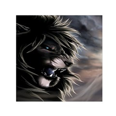 Angry Lion Digital Art Hd Small Satin Scarf (square) by Nexatart