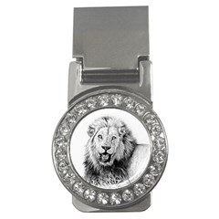 Lion Wildlife Art And Illustration Pencil Money Clips (cz)  by Nexatart