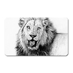 Lion Wildlife Art And Illustration Pencil Magnet (rectangular) by Nexatart