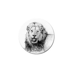 Lion Wildlife Art And Illustration Pencil Golf Ball Marker (4 Pack) by Nexatart