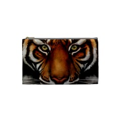 The Tiger Face Cosmetic Bag (small)  by Nexatart