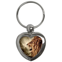 Roaring Lion Key Chains (heart)  by Nexatart