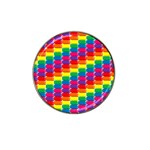 Rainbow 3d Cubes Red Orange Hat Clip Ball Marker (10 pack) Front