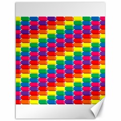 Rainbow 3d Cubes Red Orange Canvas 18  X 24   by Nexatart