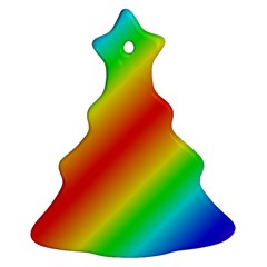 Background Diagonal Refraction Christmas Tree Ornament (two Sides)