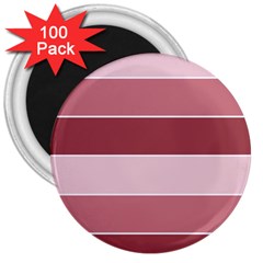 Striped Shapes Wide Stripes Horizontal Geometric 3  Magnets (100 pack)