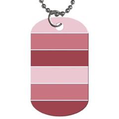 Striped Shapes Wide Stripes Horizontal Geometric Dog Tag (One Side)