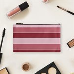 Striped Shapes Wide Stripes Horizontal Geometric Cosmetic Bag (Small)  Front