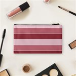 Striped Shapes Wide Stripes Horizontal Geometric Cosmetic Bag (Small)  Back