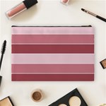 Striped Shapes Wide Stripes Horizontal Geometric Cosmetic Bag (Large)  Back