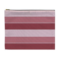 Striped Shapes Wide Stripes Horizontal Geometric Cosmetic Bag (XL)