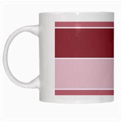 Striped Shapes Wide Stripes Horizontal Geometric White Mugs by Nexatart