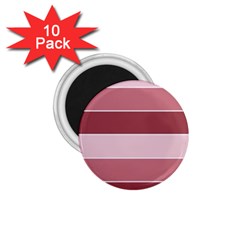 Striped Shapes Wide Stripes Horizontal Geometric 1 75  Magnets (10 Pack)  by Nexatart