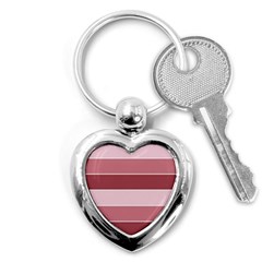 Striped Shapes Wide Stripes Horizontal Geometric Key Chains (heart)  by Nexatart