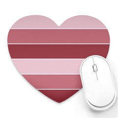 Striped Shapes Wide Stripes Horizontal Geometric Heart Mousepads by Nexatart