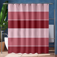 Striped Shapes Wide Stripes Horizontal Geometric Shower Curtain 60  X 72  (medium)  by Nexatart