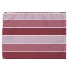 Striped Shapes Wide Stripes Horizontal Geometric Cosmetic Bag (xxl)  by Nexatart