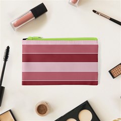 Striped Shapes Wide Stripes Horizontal Geometric Cosmetic Bag (xs) by Nexatart