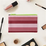 Striped Shapes Wide Stripes Horizontal Geometric Cosmetic Bag (XS) Front