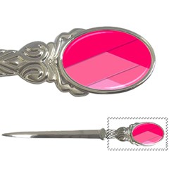 Geometric Shapes Magenta Pink Rose Letter Openers by Nexatart