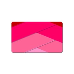 Geometric Shapes Magenta Pink Rose Magnet (name Card) by Nexatart