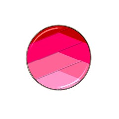 Geometric Shapes Magenta Pink Rose Hat Clip Ball Marker (4 Pack) by Nexatart