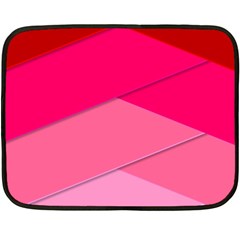 Geometric Shapes Magenta Pink Rose Fleece Blanket (mini) by Nexatart