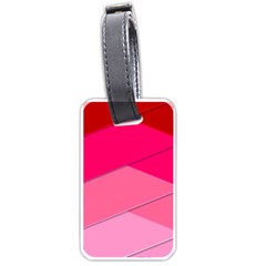 Geometric Shapes Magenta Pink Rose Luggage Tags (one Side)  by Nexatart