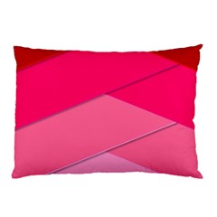 Geometric Shapes Magenta Pink Rose Pillow Case (two Sides) by Nexatart