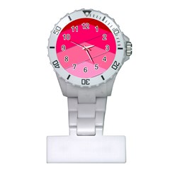 Geometric Shapes Magenta Pink Rose Plastic Nurses Watch by Nexatart