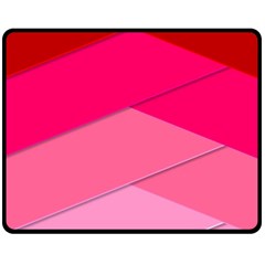 Geometric Shapes Magenta Pink Rose Double Sided Fleece Blanket (medium)  by Nexatart