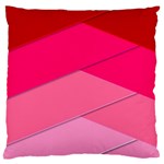 Geometric Shapes Magenta Pink Rose Large Flano Cushion Case (Two Sides) Back