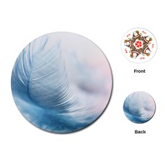 Feather Ease Slightly Blue Airy Playing Cards (round)  by Nexatart